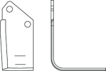 Cuchilla para rotovator Bellota Agrisolutions 1492