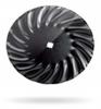 Discs shaped with curved tangential waves for vertical soil working, improving the resulting cut.